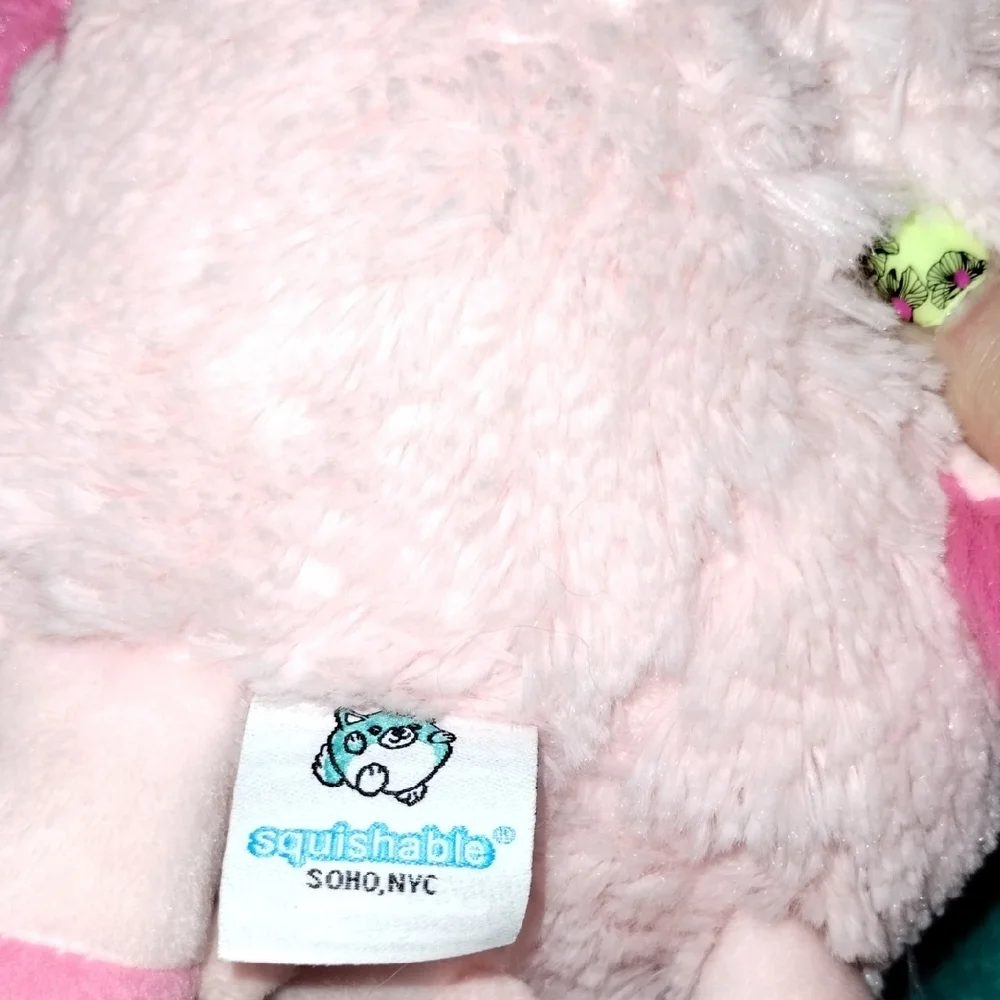 Plush Pink and White Sheep Toy